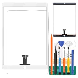 SRJTEK for iPad Pro 10.5 2017 A1701 A1709 Touch Screen Replacement Kit (Not LCD) for iPad Air 3 Digitizer 10.5 2019 A2153 A2123 A2152 Touch Panel Sensor Glass Repair Parts (White)