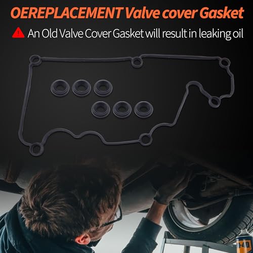 Image of HiSport VS50646R Engine Valve Cover Gasket Set | Compatible with Ford Mustang 4.0L V6 2005 2006 2007 2008 2009 2010