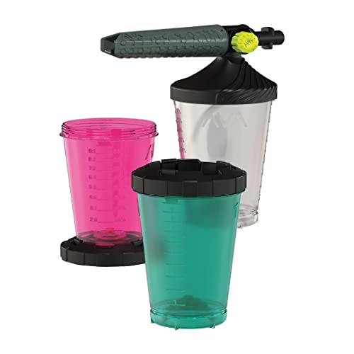 AVA Premium Schaumkanonen-Set, enthält Premium Schaumkanone P30-P80, 2X Deckel, 3X 1L-Becher (transparent, Magenta und kieferngrün)