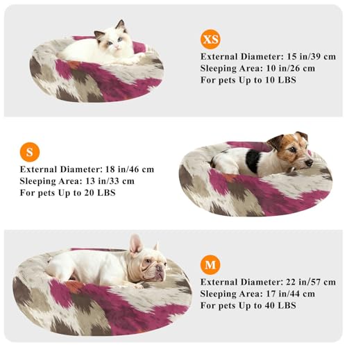 Lit antidérapant fourrure chien chat taille M magenta - 8