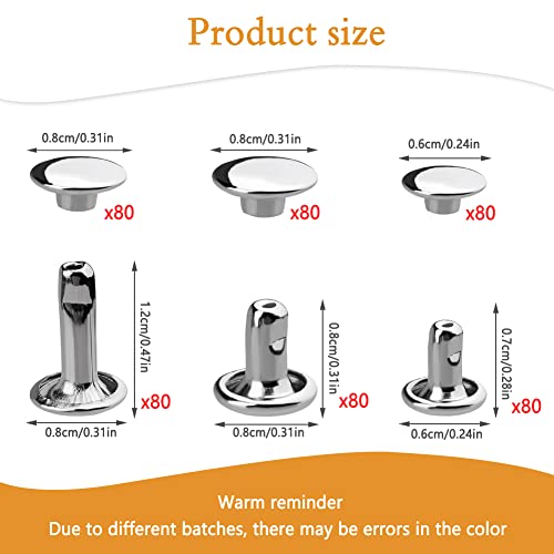 Tlkkue 240 Sets Rivets For Leather thumb #1