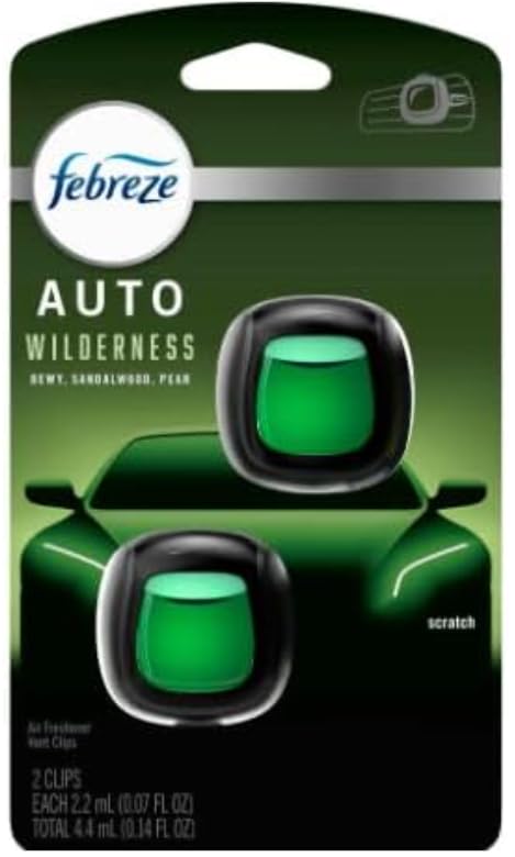 Febrezes AUTO Air Freshener Aar Vent Clip Ember, 07 oz. Car Vent ...
