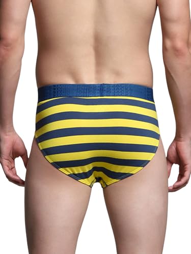 Image of JACK & JONES Men's Cotton Blend Classic Striped Briefs
