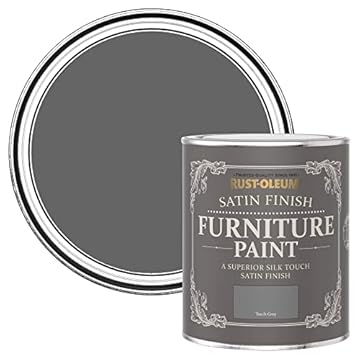 Rust-Oleum Grey Furniture Paint in Satin Finish - Torch Grey 750ml