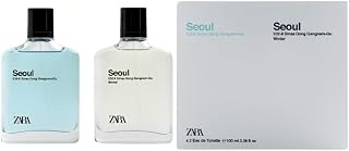 Seoul + Seoul Winter Perfume for Men Fresh & Sporty Fragrance Duo with Mandarin Ylang-Ylang Woods & Amber Eau de Toilette EDT 2 x 100ml (3.38 fl. oz)