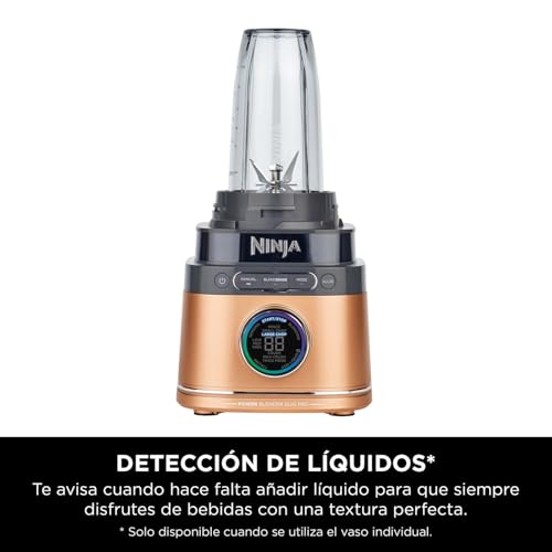 Miniatura 8 de Ninja Detect Power Pro Batidora 2 En 1 1200w , Con Jarra De 2 L Capacidad Máx. 1900 Ml Y 2 Vasos, Para Smoothies, Picar Verduras Y Mezclar Bebidas Congeladas, Negro Cobre, Tb301eucp