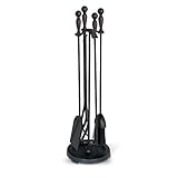 Pilgrim Home and Hearth 18029 2400 Series Iron Ball Fireplace Tool Set, 30' H, 20 Lb, Matte Black