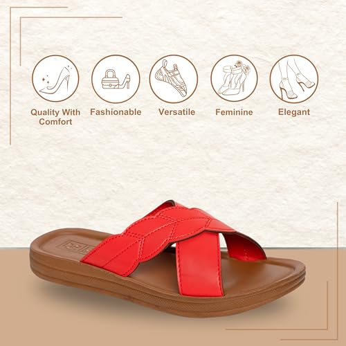Image of BELLA Women Fashion Flat Slip On Black Sandal | Durable | Stylish | Comfortable | Slip Resistant | Lightweight and Breathable