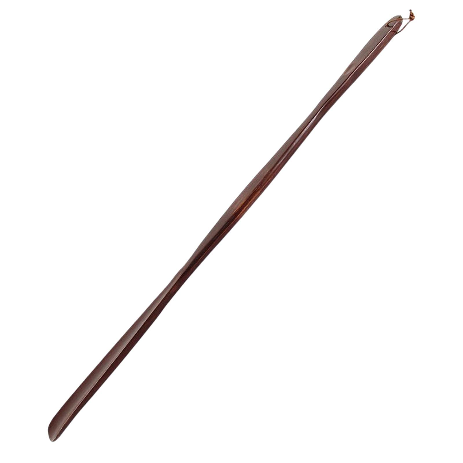 Calzador Madera Largo Portátil Extensible Funcional Ayuda Flexible con Cuerda para Hombres Mujeres Familiares Adecuado para Calzado de Cuero Hogar Reg