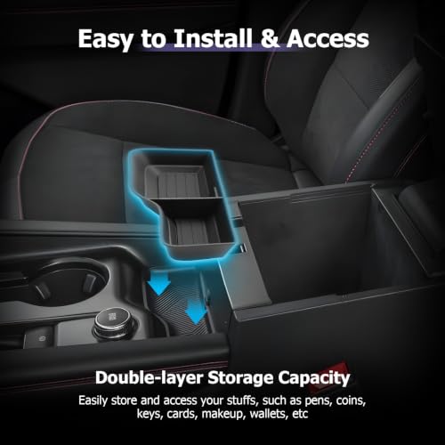 Image of LUWU for 2026 Explorer Center Console Organizer Accessories | for 2025 2026 Ford Explorer Front Armrest Storage Box Armrest Console Storage Box Insert Tray Coin Container 2-Pack