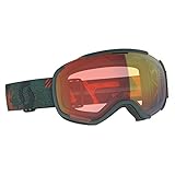 Scott Faze II Goggle Grün-Rot, Skibrille, Größe One Size - Farbe Sombre Green - Pumpkin Orange - Illuminator Red Chrome