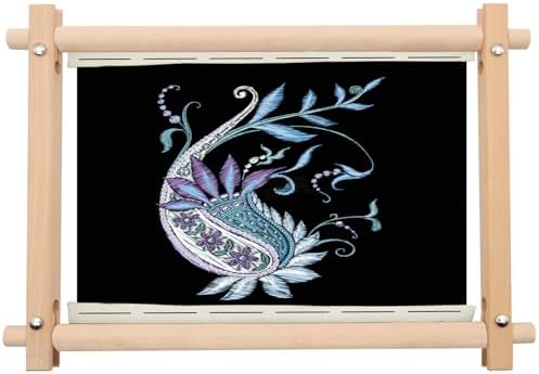 MUFEKUM Beech Wood Embroidery Tapestry Scroll Frame - Quilting & Cross Stitch Frame, Needlepoint Holder - 17"x12"
