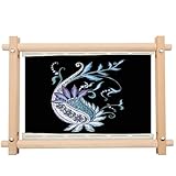 MUFEKUM Beech Wood Embroidery Tapestry Scroll Frame - Quilting & Cross Stitch Frame, Needlepoint Holder - 17