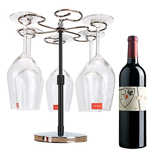 Wine Glass Rack Countertop, Countertop Wine Glass Holder, Freestanding Wine Glass Holder Countertop, Wine Glass Drying Rack, Wine Glass Stand for Living Room (Silver)