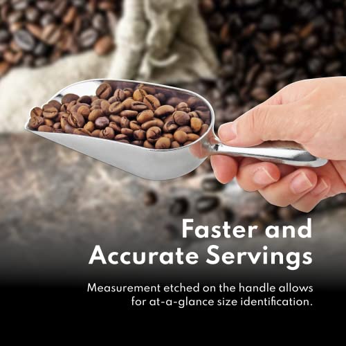 New Star Foodservice 34547 One-Piece Cast Aluminum Round Bottom Bar Ice Flour Utility Scoop, 24 -Ounce, Silver (Hand Wash Only) #TOP6