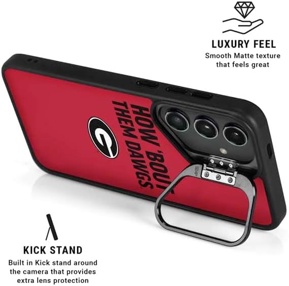 Skinit Kickstand Phone Case Compatible with Galaxy S24 Ultra - Officially Licensed University of Georgia How Bout Them Dawgs Design