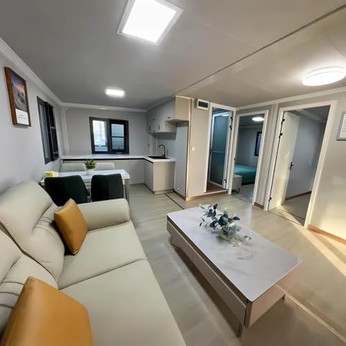 Modular Prefab Tiny Home for Sale 20ft Expandable Container House to Live in for Adults with 2 Bedrooms, 1 Fully Equipped Kitchen & Bathroom, Prefabricated Foldable House for Backyard Off-Grid Living - Image 4