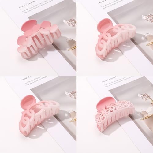Pinzas para cabello rosas paquete de 4 unidades miniatura 4