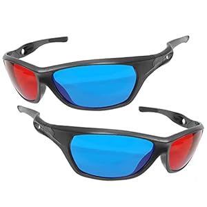 Ganzoo 3D Brille Anaglyph Rot/Cyan 2er Set