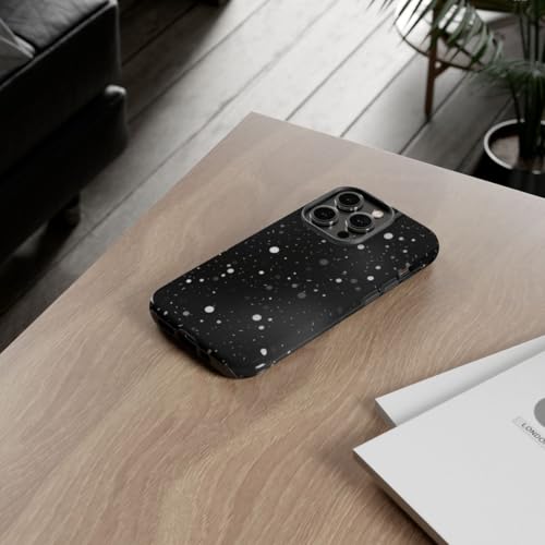 Coque rigide brillante texture spatiale iPhone 14 Pro finition noire - 4