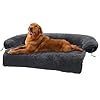 Dog bed for couch large sized dog dog couch cover washable fluffy plush dog mat for furniture protector for dogs up to 100 lbsdark grey  urban country home decor