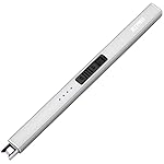 JETPRO Electric Arc Windproof Lighter Flameless USB Rechargeable Lighter with Safety Lock for Candle BBQ Camping (Silver)