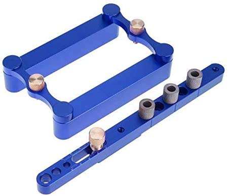 DIY Woodworking Round Wood Tenon Hole Drill Jig Carpenter Punching Locator Drilling Set Hole Puncher Set