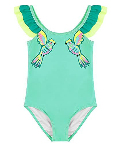 MARZXIN Baby Girls One Piece Swimsuit Ruffle Beachwear Toddler Bathing Suit Green 12M
