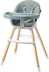 Cadeira de Refeição Alimentação para Bebê até 15kg e Altura Ajustável Premium Multmaxx (Verde)