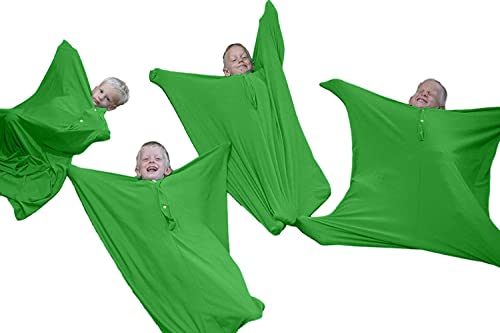 Sensory Sack (Medium), Body Sock, Calming Therapy Blanket, Sensory Toys Stress Relief, Anxiety, Autism, Adhd, Add, Tactile Items For Therapeutic Play, Kids Fidget Toy, Body Pod In Green - Sensory4U #TOP2