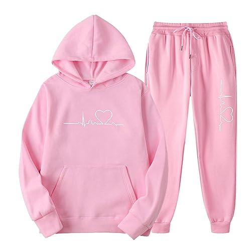 Survêtement à capuche femme ensemble rose anti frottement
