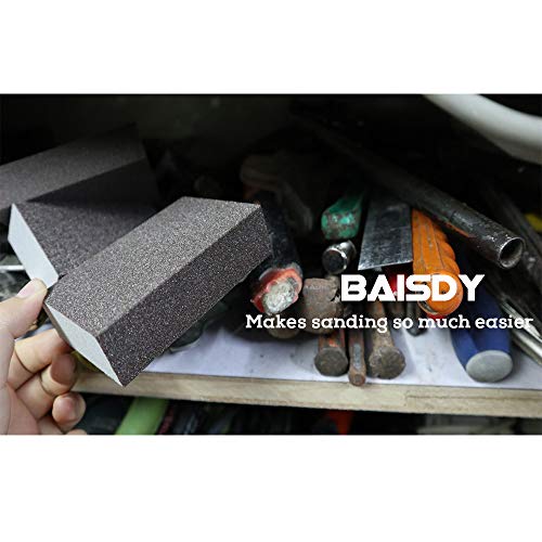 Baisdy 6Pcs Wet Dry Sanding Sponges, 60 80 100 120 180 220 Grit Sanding Pad Assortment, Washable And Reusable #TOP6