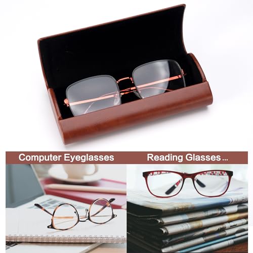 Image of Vemiss Hard Shell Eyeglass Cases, Lightweight Portable Glasses Case for Women Men