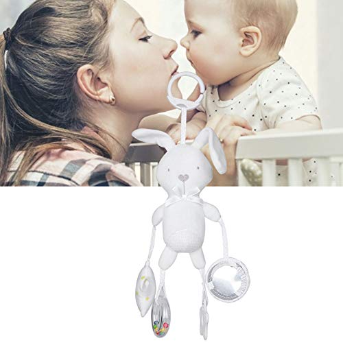 吊り鐘おもちゃ、ベビーカー人形おもちゃ、家庭用ソフト 感謝祭ギフト イースターギフト ハロウィンギフト (ホワイトバニー)