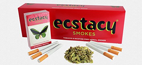 Herbal Tobacco Free and Nicotine Free Cigarettes 5 Red Packs