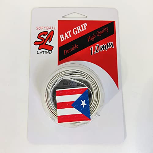 Bat Grip Tape White Color (Puerto Rico Flag) Anti-Slip. Cinta De Agarre Antiresbalante Para Bates De Baseball Y Softball (Bandera De Puerto Rico) #TOP1