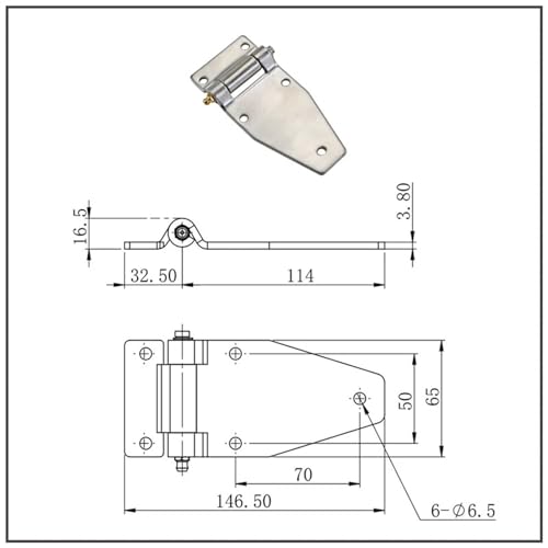 Charnière de porte d'armoire en acier inoxydable 304 amovible pour équipement