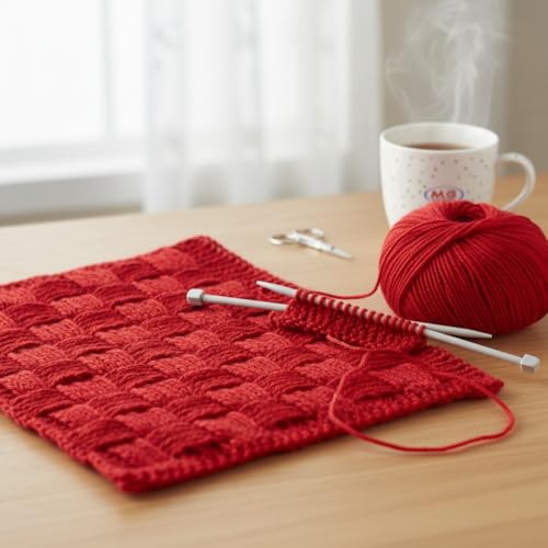 Image of M.G ENTERPRISE 100% Acrylic Wool Red 10 Pc Baby Wool 4 ply -XB Art-EA
