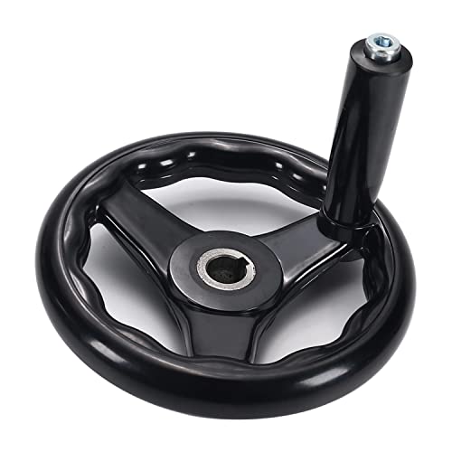 Othmro 3 Spoke Hand Wheel With Revolving Handle Black Round Three Handwheel 16X160Mm For Lathe Milling Machine #TOP6