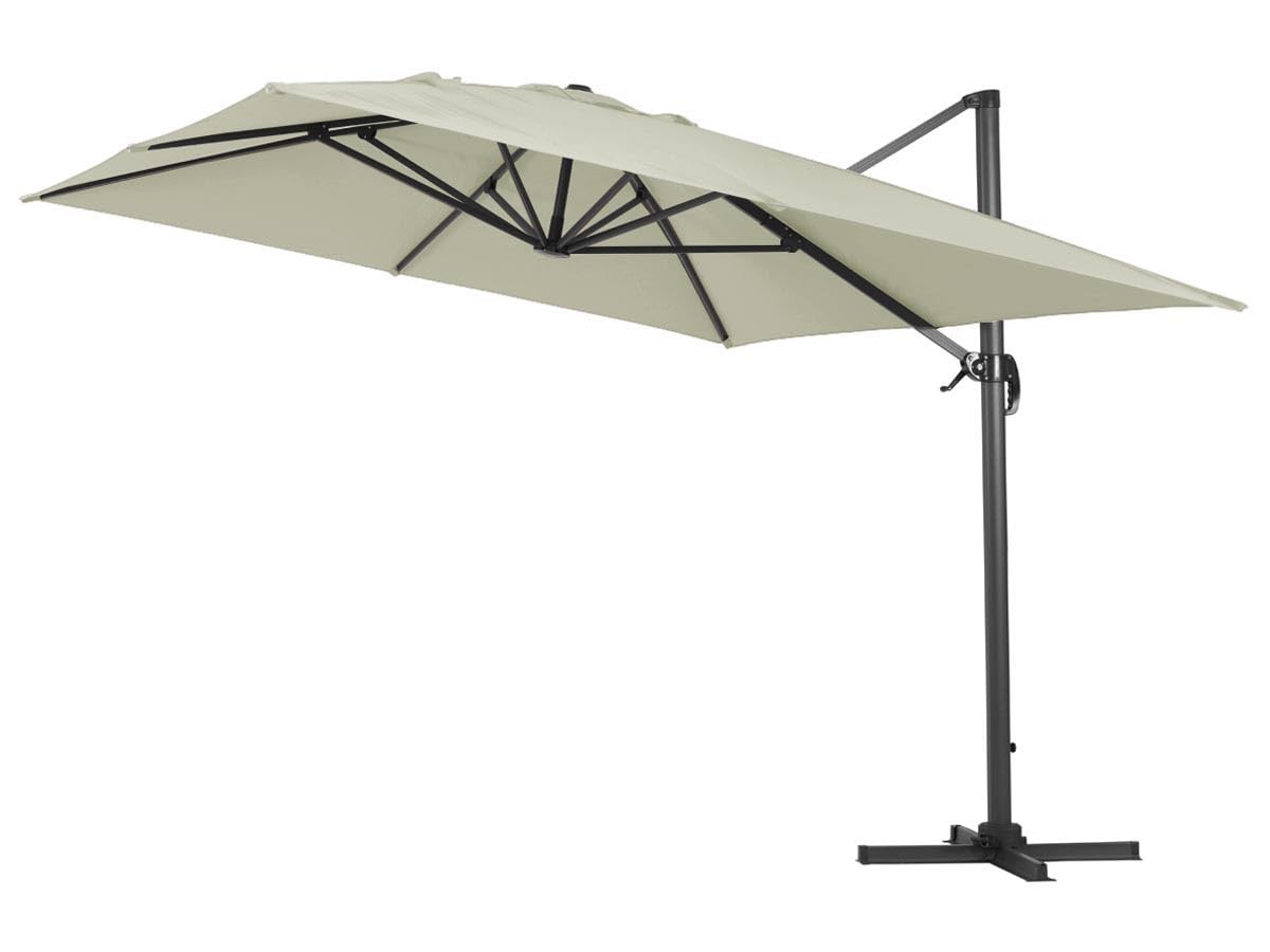 Parasol Jardin déporté alu Sun 4" 3 x 4 m - Ecru