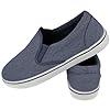 Mens Slip on Canvas Summer Shoes (10, Denim Blue) #4