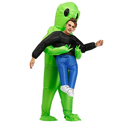 Opblaasbaar buitenaards kostuum voor volwassenen en kinderen ruimte buitenaards pick me up kostuum opblazen halloween… - Image 3