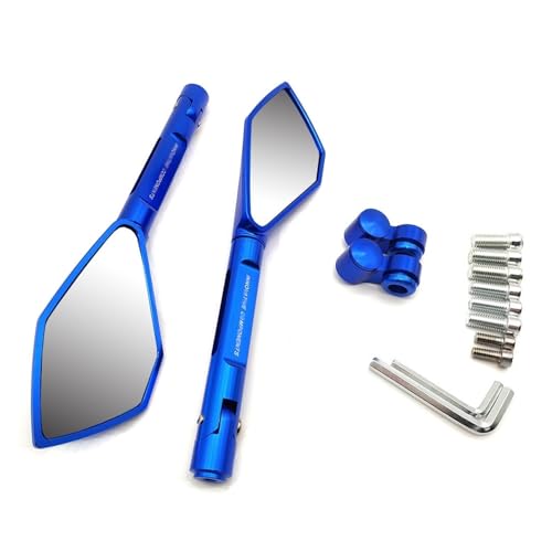 YUEXIALI �ɓK������ CBR600 F2 �A F3 F4 F4i NC700S NC700X VTX1300 CBR650F CNC �A���~���j�o�[�T���I�[�g�o�C�o�b�N�~���[���g�T�C�h�~���[(Blue)