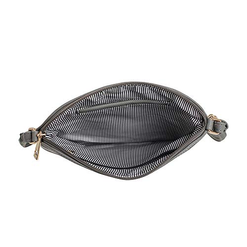 Image of SG SUGU Lightweight Medium Crossbody Bag Shoulder Bag with Tassel and Zipper Pocket