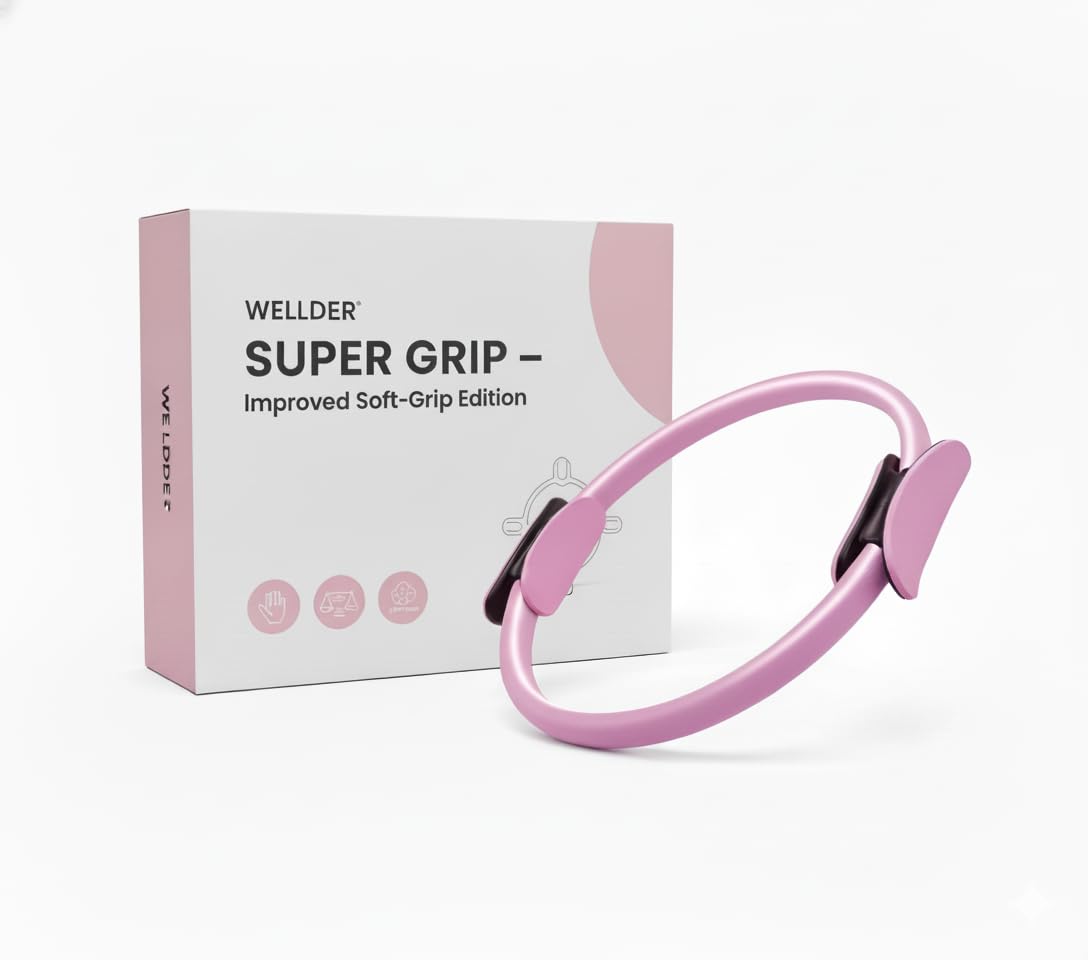 Super Grip Anello Cerchio Magico Yoga Pilates Fitness Palestra Ring Nero Rosa Azzurro Uomo Donna 37CM