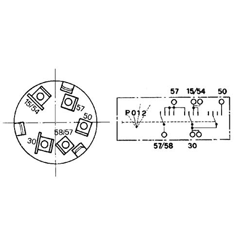 Blocchetto d'avviamento trattore 12 V con 5