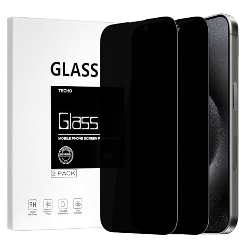 TECHO iPhone 15 Pro Max �p �`�����h�~ �K���X�t�B���� iPhone15 Pro Max �p �K���X�t�B���� �[����[�܂Ńt���J�o�[ �`�����h�~ �d�x9H 2���Z�b�g 6.7�C���`