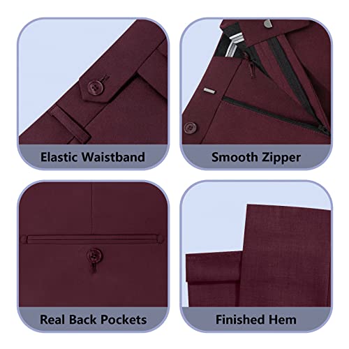 Image of Cooper & Nelson 3 Piece Mens Suit Set 2 Button Slim Fit Suits for Men Business Wedding Party Tuxedo Jacket Vest Pants and Tie