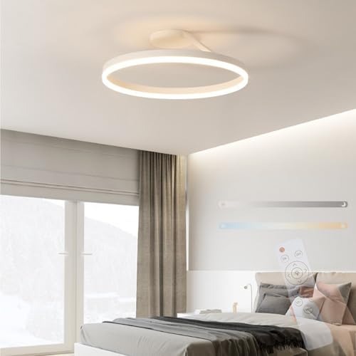 Plafonnier aluminium blanc haut de gamme avec LED dimmable