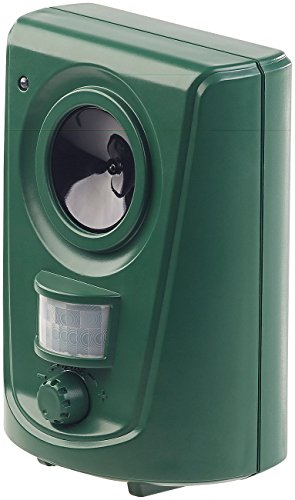 Royal Gardineer Taubenabwehr Ultraschall: 2er-Set Universal-Ultraschall-Tierschreck, Bewegungssensor, für 60 m² (Hochfrequenz Hundeabwehr, Taubenschreck, Hund)